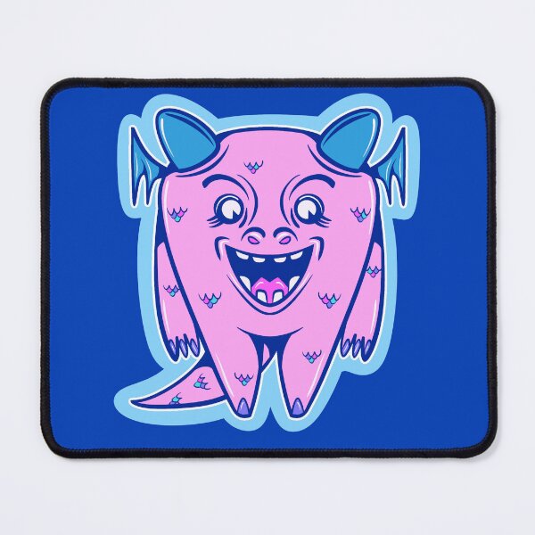 Item preview, happy little pink monster  designed and sold by crestfallenmermaid.