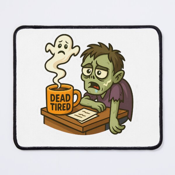 Item preview, Tired zombie needing a coffee designed and sold by Witan Ink.