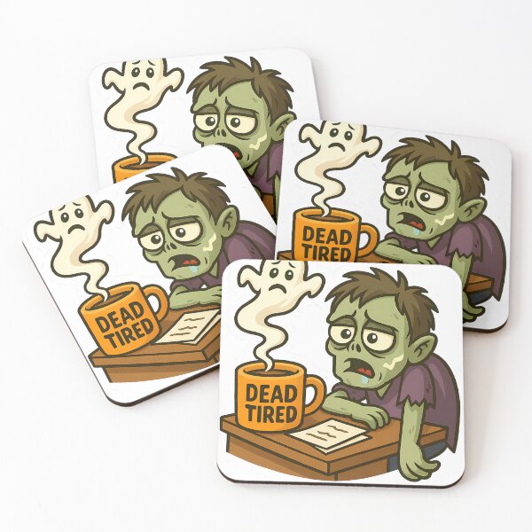 Item preview, Tired zombie needing a coffee designed and sold by Witan Ink.