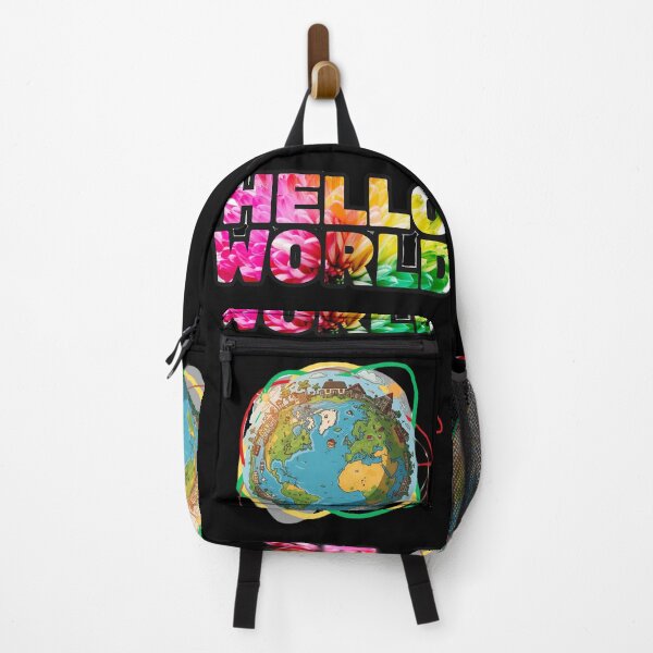 Item preview, Hello World – Colorful Globe on Black Background designed and sold by Tik Logy.