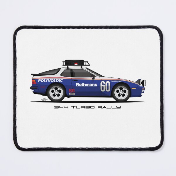 Item preview, Porsche 944 turbo retro Rally Race Car Illustration designed and sold by blackdogshop.