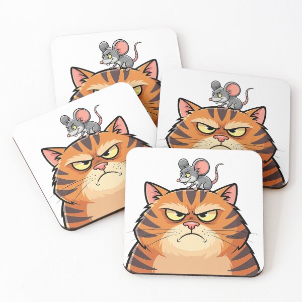 Item preview, Grumpy Cat and Mischievous Mouse designed and sold by ChameloX.