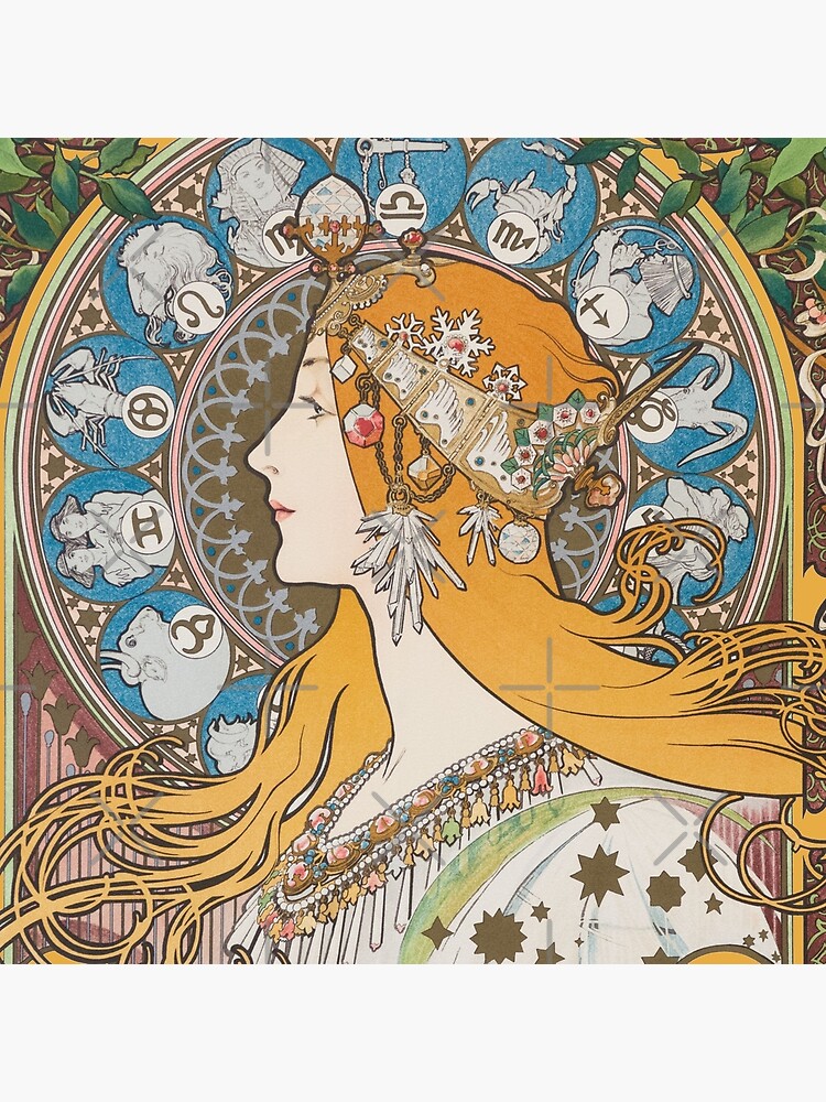 Disover HD. Zodiac (First version), by Alphonse Mucha (1896) HIGH DEFINITION  Bag