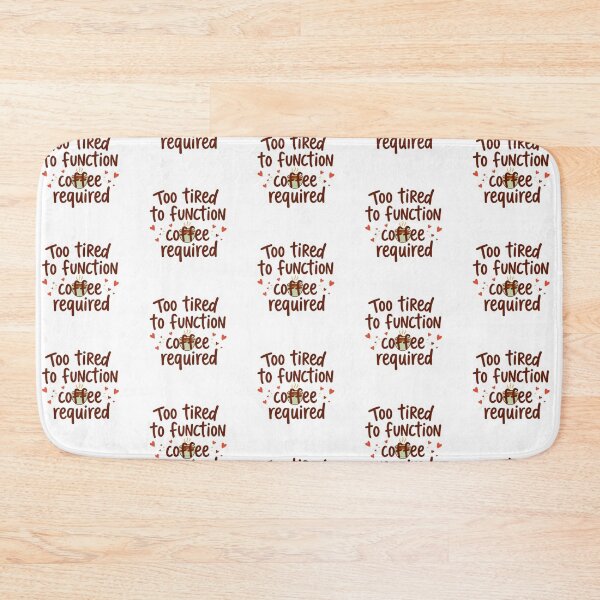 Item preview, Funny Sticker – “Too Tired to Function, Coffee Required” – Cute Cartoon Coffee Humor designed and sold by PixelVibe782.