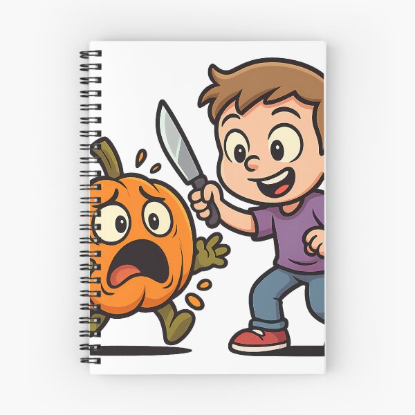 Item preview, Child carving a scared pumpkin designed and sold by Witan Ink.