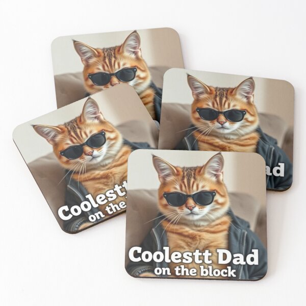 Item preview, Coolest cat dad on the block designed and sold by SSMC DREAM DESIGN.