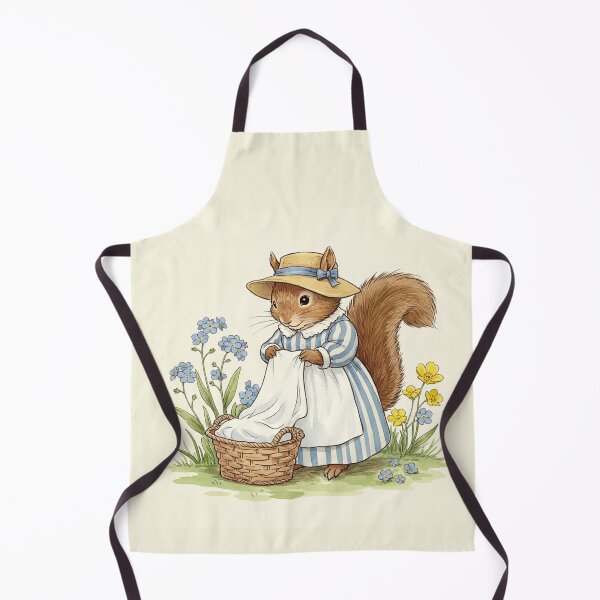 Item preview, Laundry Day Squirrel – Whimsical Woodland Illustration designed and sold by Pasteltone.