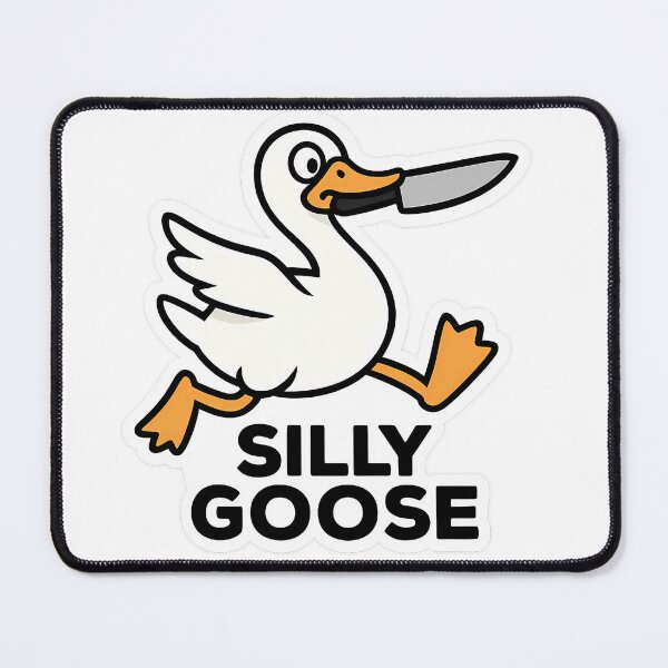 Item preview, Silly goose running with a knife designed and sold by Witan Ink.