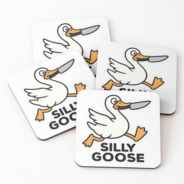 Item preview, Silly goose running with a knife designed and sold by Witan Ink.
