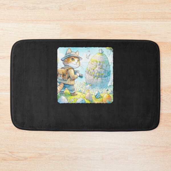 Item preview, Cat-Adventurer-Explores-Mysterious-Egg-Island.-Easter-Travel designed and sold by nadelqljoe.