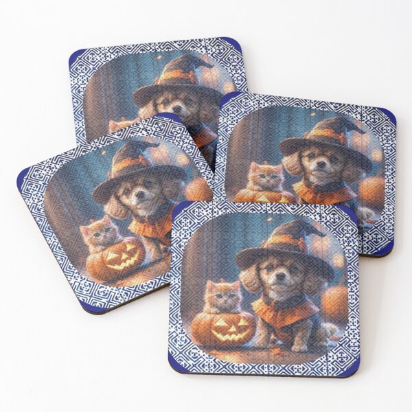 Item preview, Spooky Paws in Tribal Glow – Dog & Cat Halloween Magic designed and sold by PimTribe.