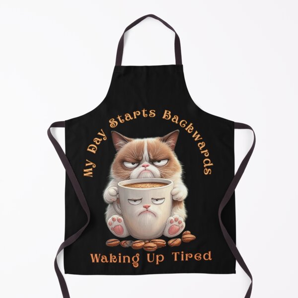 Item preview, My Day Starts Backwards I Wake Up Tired. When Your Morning Hits You at the Wrong Side. This illustration perfectly captures the universally relatable morning mood with humor and charm. designed and sold by Creative-Sanc.