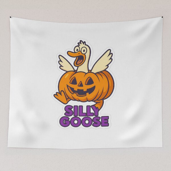 Item preview, Silly Goose in a pumpkin designed and sold by Witan Ink.