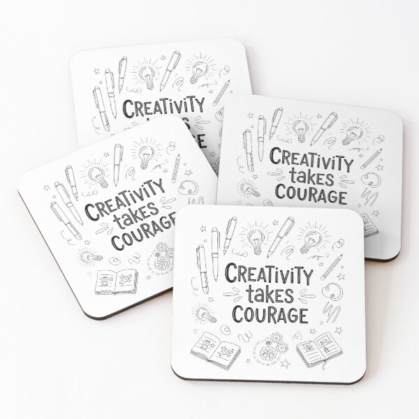 Item preview, Creativity Takes Courage - Doodle Art designed and sold by ChameloX.