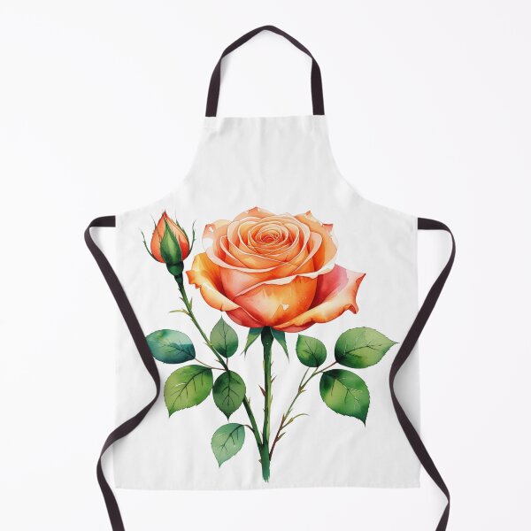 Item preview, Orange Rose – Peach Floral Botanical Illustration designed and sold by mythasia.