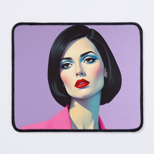 Item preview, Fashionable pop art portrait | Elegant woman in pink and yellow designed and sold by Working-Woman.