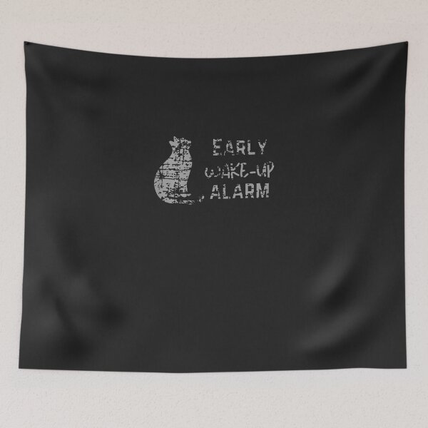 Item preview, Cat-Alarm-Silhouette-A-Humorous-Tribute-To-Feline-Wake-Up designed and sold by nadelqljoe.