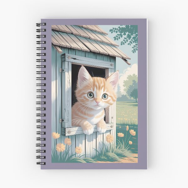 Item preview, Ginger Kitten Peeking from a Wooden Coop designed and sold by LeeRCROver.