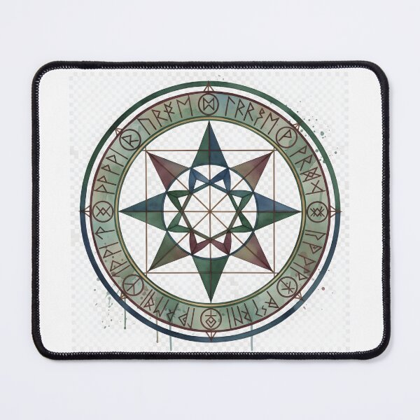 Item preview, Hand-Painted Watercolor Protective Sigil - Mystical Runes & Sacred Geometry Art designed and sold by AMAOZ.