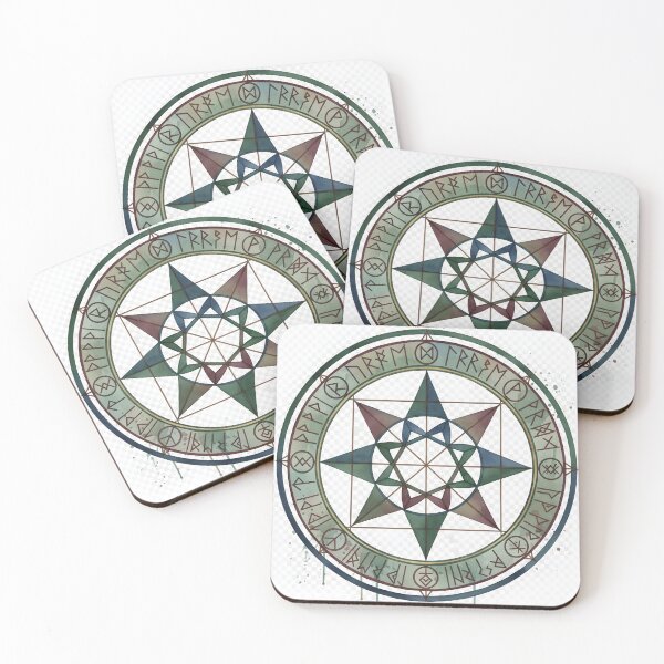 Item preview, Hand-Painted Watercolor Protective Sigil - Mystical Runes & Sacred Geometry Art designed and sold by AMAOZ.