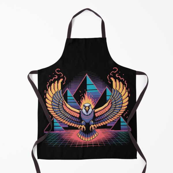 Item preview, 80s Synthwave Phoenix Eagle Retro Pyramid designed and sold by lalasine.story.