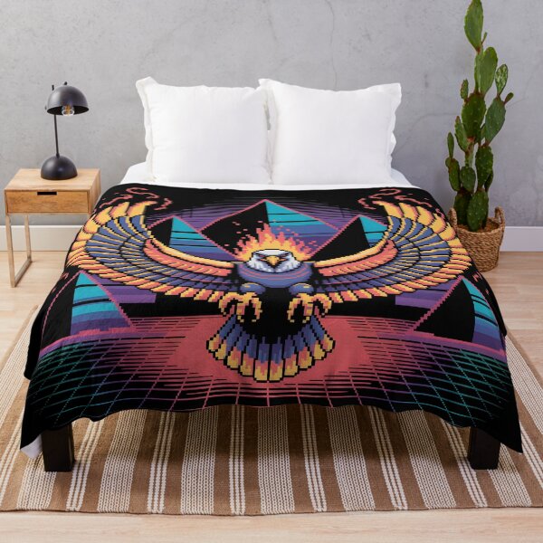 Item preview, 80s Synthwave Phoenix Eagle Retro Pyramid designed and sold by lalasine.story.