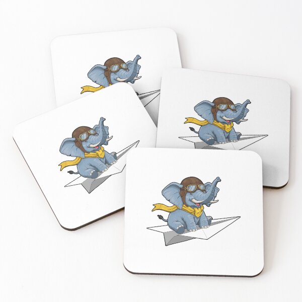 Item preview, Flying Elephant on Paper Airplane designed and sold by TeeARTHY.