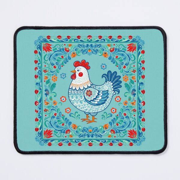 Item preview, Folk Art Chicken designed and sold by TeeARTHY.