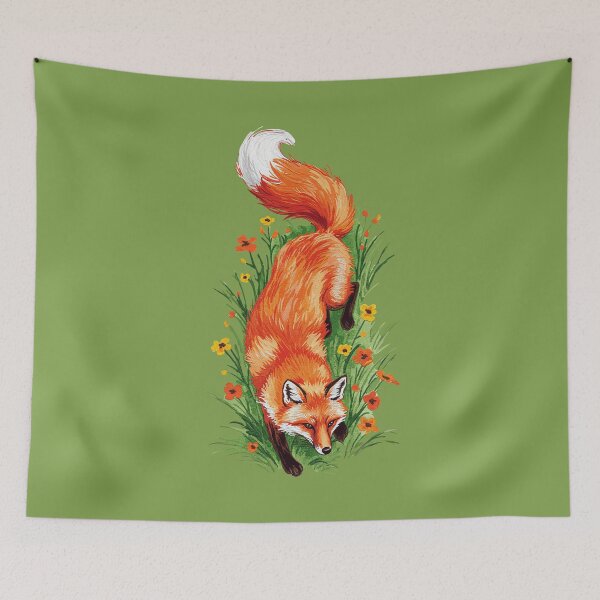 Item preview, Fox  Spring Flowers designed and sold by TeeARTHY.