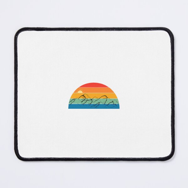 Item preview, Retro Sunset Mountains with Rainbow Colors designed and sold by GlobeMood.