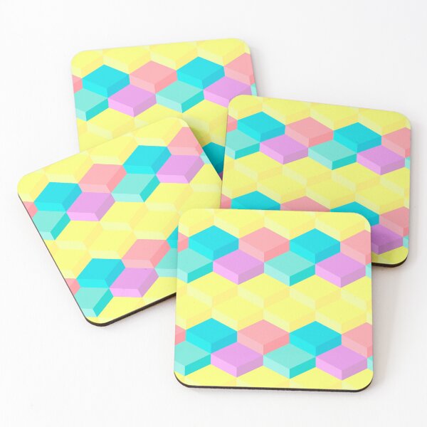 Item preview, Cool pattern of 3d geometric shapes designed and sold by zuperelectracat.
