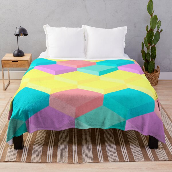 Item preview, Cool pattern of 3d geometric shapes designed and sold by zuperelectracat.