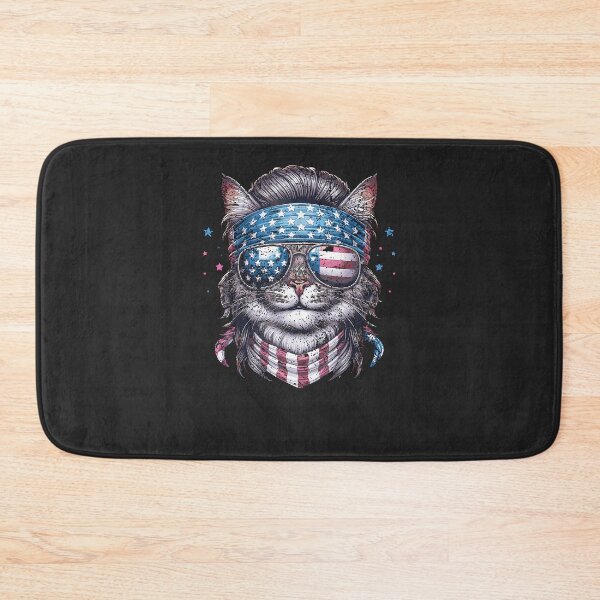 Item preview, Cat-American-Flag-Patriotic-Funny-Mullet-Cat-4Th-Of-July-(1) designed and sold by nadelqljoe.