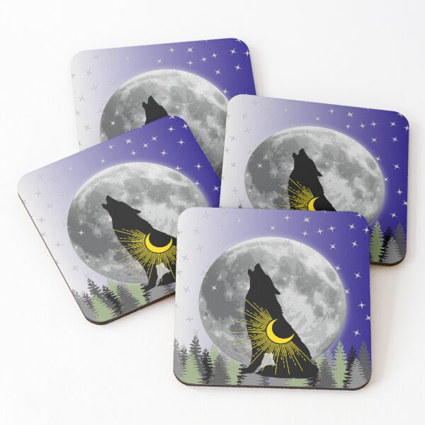 Item preview, Mystical Howling Wolf and Moon designed and sold by ShumLab.