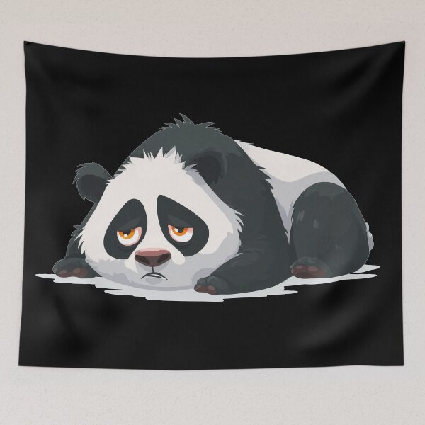 Item preview, Cute Exhausted Panda Illustration designed and sold by Clawffirmations.