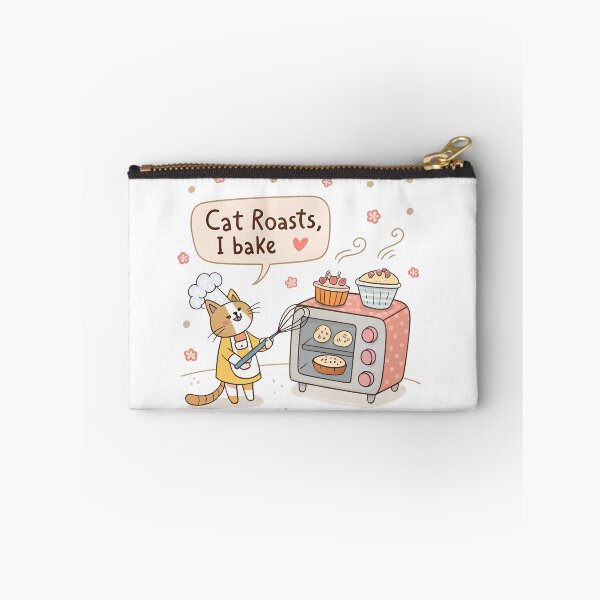Item preview, Funny Baking Cat Design – “Cat Roasts, I Bake” Cute Pastel Doodle Illustration designed and sold by VividOrganica.