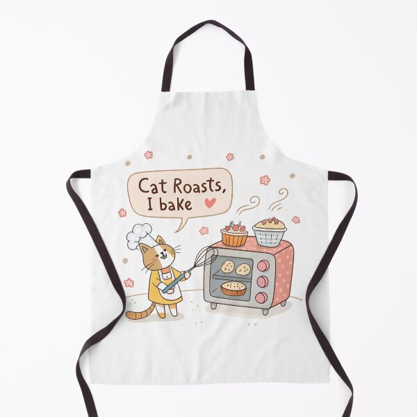 Item preview, Funny Baking Cat Design – “Cat Roasts, I Bake” Cute Pastel Doodle Illustration designed and sold by VividOrganica.