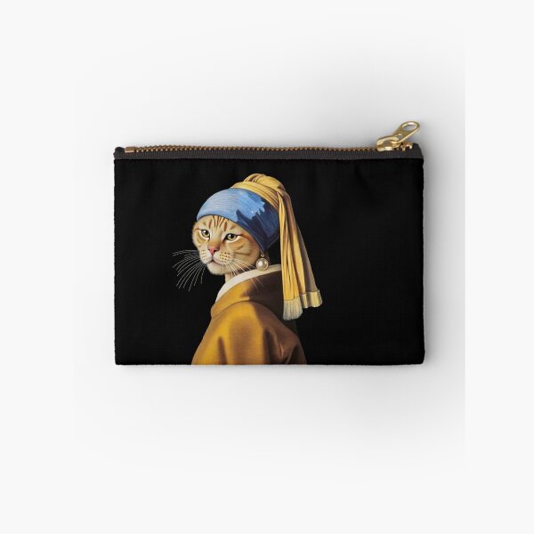 Item preview, Cat Parody of Girl with a Pearl Earring designed and sold by TeeARTHY.