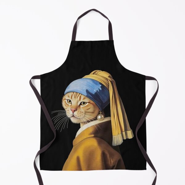 Item preview, Cat Parody of Girl with a Pearl Earring designed and sold by TeeARTHY.