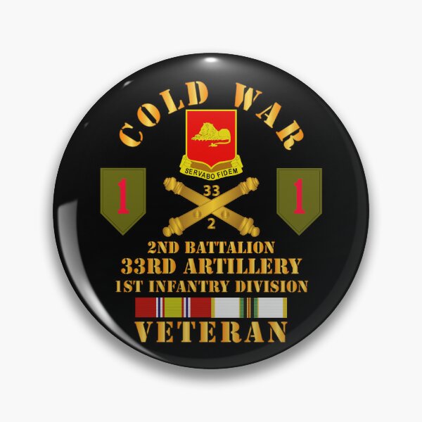 Artikelvorschau, Armee – Veteran des Kalten Krieges – 2. Bn. 33. Artillerie – 1. Infanteriedivision SSI – V2 entworfen und verkauft von Military Insignia Products.