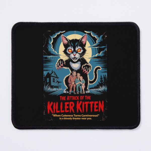 Item preview, Attack of the Killer Kitten Horror – 1950s B-Movie Poster Parody designed and sold by paulo silveira.