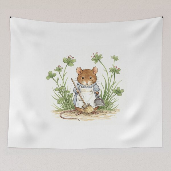 Item preview, Woodland Housekeeper Mouse – Storybook Illustration designed and sold by Pasteltone.