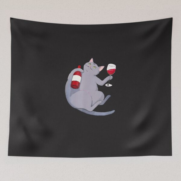 Item preview, Cat-And-A-Bottle-Of-Wine.-Cat-Wine-Red-Wine-Vino-Wine designed and sold by broxohnase.