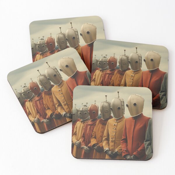 Item preview, Mechanical Masked Figures – Surreal Lineup designed and sold by landletsy.