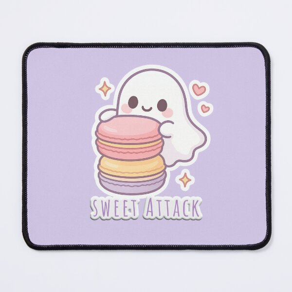 Item preview, Kawaii Ghost Sticker with Macarons | Cute Halloween Food Vinyl Sticker | Spooky-Cute Ghost Dessert Art designed and sold by dailyprintables.