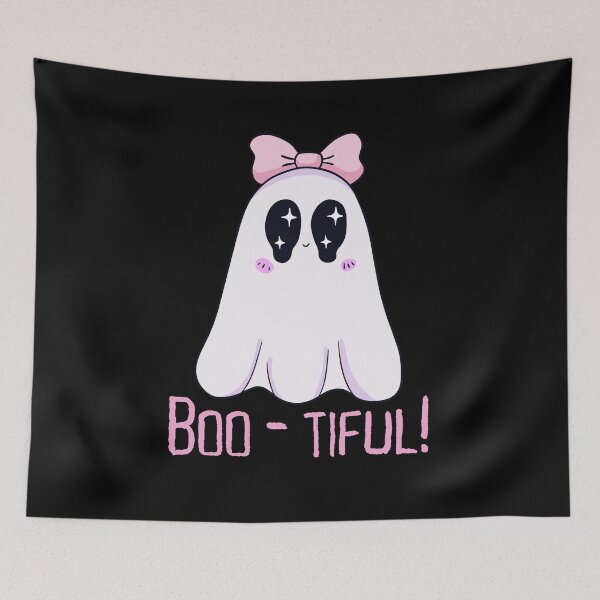 Item preview, Boo-tiful Ghost with Bow – Cute Kids Halloween Design designed and sold by kookyswardobe.