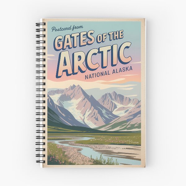 Item preview, Gates of the Arctic Alaska Vintage Postcard Retro National Park Print designed and sold by Horizon Tales.