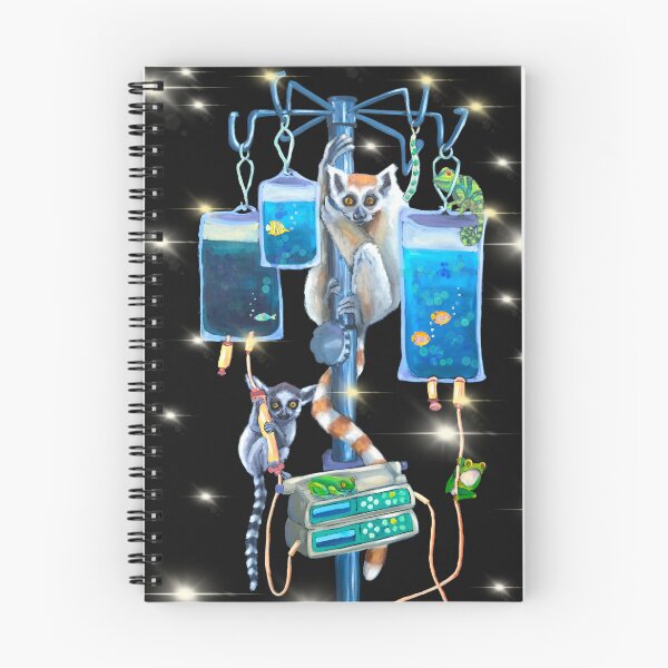 Item preview, Lemurs and Sparkles on the IV pole designed and sold by Julie Ann Accornero.