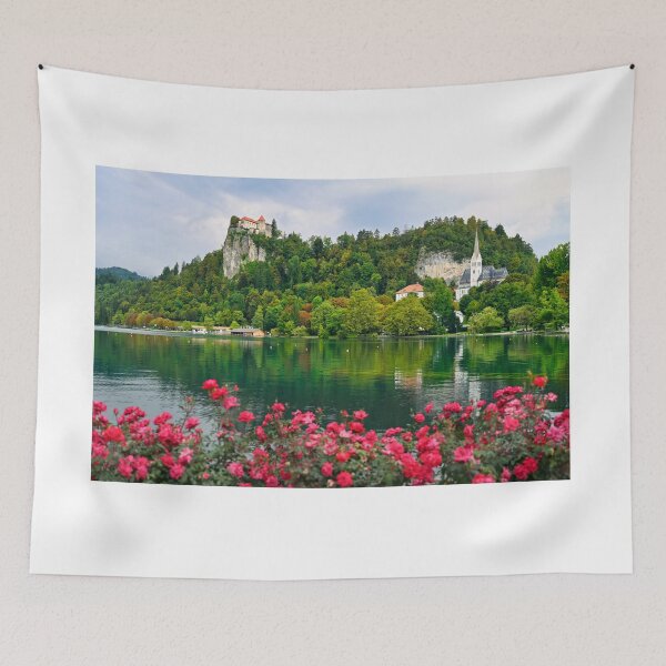 Item preview, View of Lake Bled with Bled Castle and church,landscape, Slovenia designed and sold by goceris.