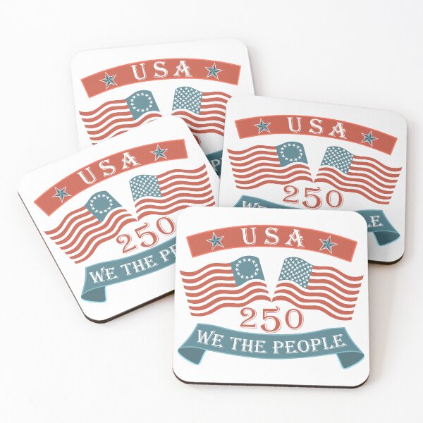 Item preview, America 250 Crossed Flags USA Patriotic Semi Quincentennial Birthday designed and sold by theartofvikki.